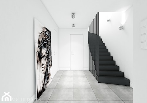 bm house - Średni biały hol / przedpokój, styl nowoczesny - zdjęcie od Mymolo Patrycja Dąbek