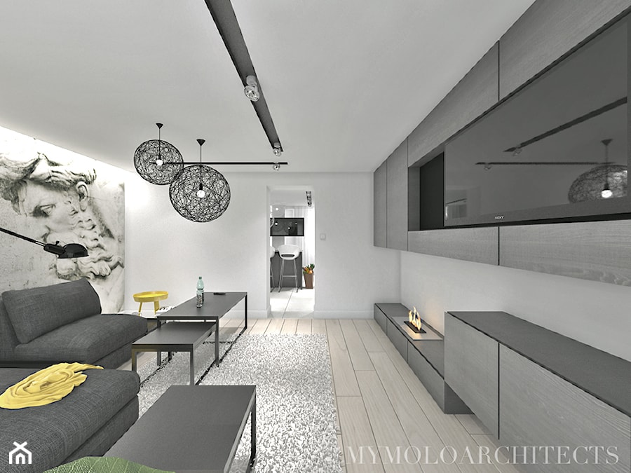 mh flat - Salon, styl nowoczesny - zdjęcie od Mymolo Patrycja Dąbek