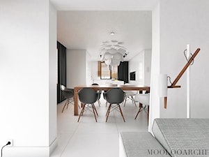 Ip house - Średnia biała jadalnia w salonie, styl nowoczesny - zdjęcie od Mymolo Patrycja Dąbek