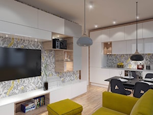bardzo małe mieszkanie - 29 m2 - Salon, styl nowoczesny - zdjęcie od UrbanForm