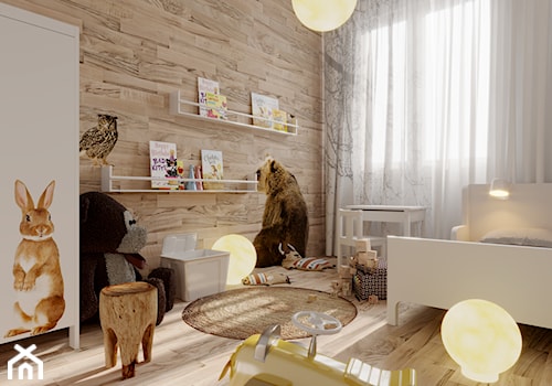 mieszkamy nowocześnie i wygodnie - Średni biały pokój dziecka dla dziecka dla chłopca dla dziewczynki, styl skandynawski - zdjęcie od UrbanForm