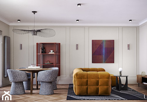 Mieszkanie w Porcie Praskim - Salon, styl tradycyjny - zdjęcie od UNDER STUDIO