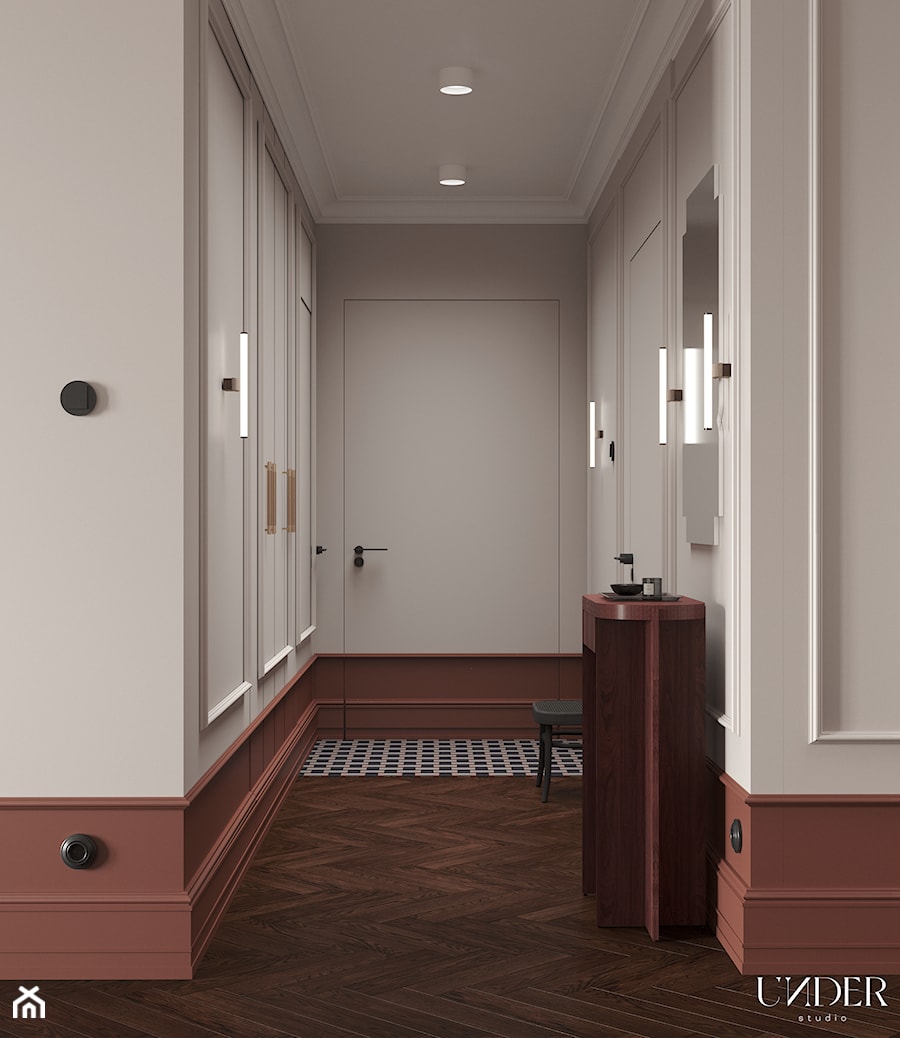 Eleganckie mieszkanie - Hol / przedpokój, styl tradycyjny - zdjęcie od UNDER STUDIO