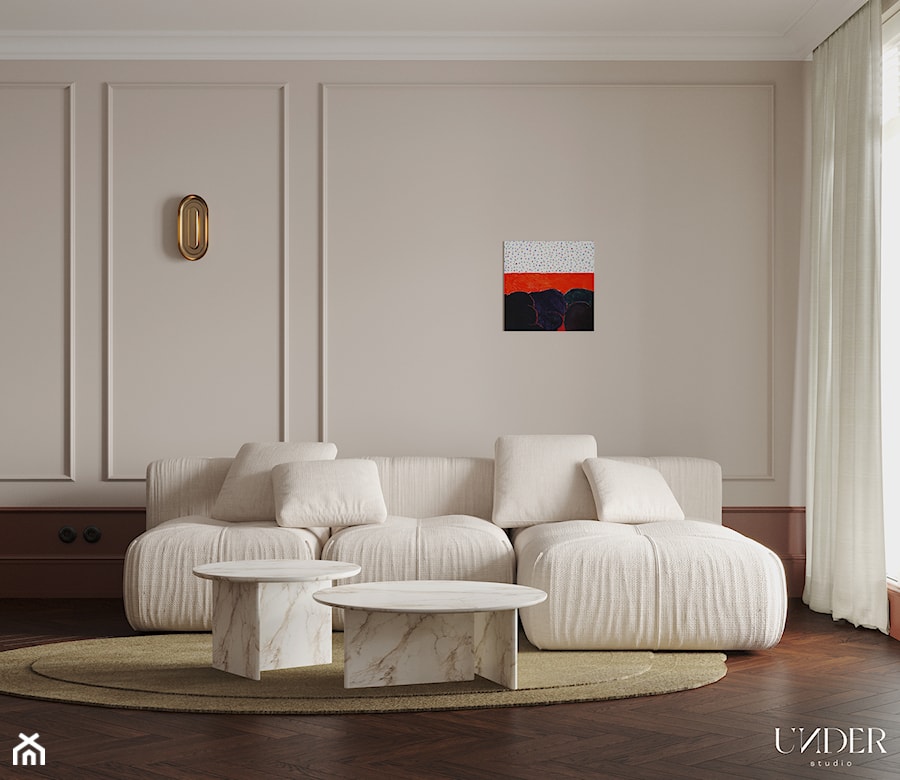 Eleganckie mieszkanie - Salon, styl tradycyjny - zdjęcie od UNDER STUDIO