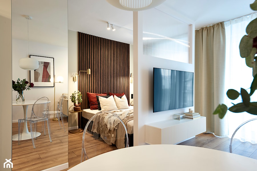 mieszkanie 36m2 - Sypialnia, styl nowoczesny - zdjęcie od Martyna Midel projekty wnętrz
