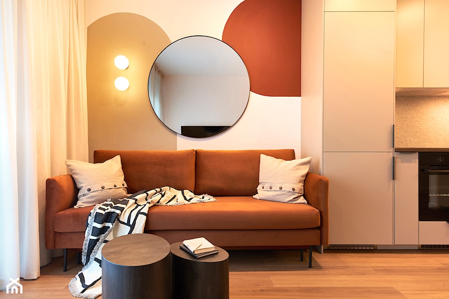 Mieszkanie 28,5m2 - Salon, styl nowoczesny - zdjęcie od Martyna Midel projekty wnętrz