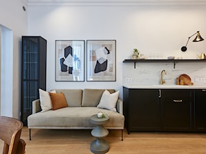mieszkanie w kamienicy 25m2 - Salon, styl tradycyjny - zdjęcie od Martyna Midel projekty wnętrz