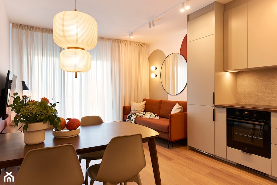 Mieszkanie 28,5m2 - Jadalnia, styl nowoczesny - zdjęcie od Martyna Midel projekty wnętrz
