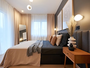 mieszkanie 80m2 - Sypialnia, styl nowoczesny - zdjęcie od Martyna Midel projekty wnętrz