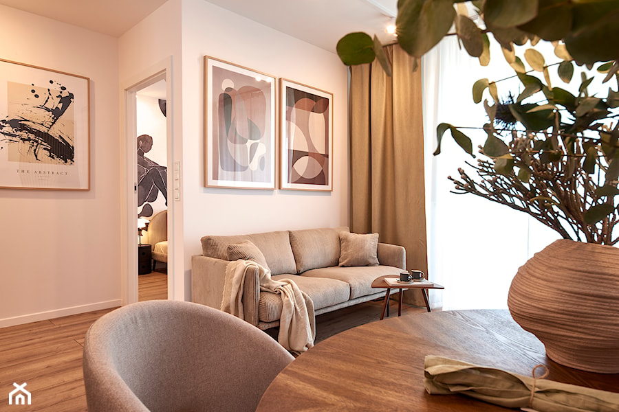 mieszkanie 38m2 - Salon, styl nowoczesny - zdjęcie od Martyna Midel projekty wnętrz