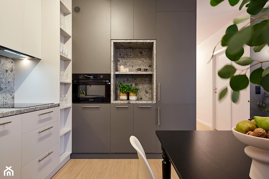 mieszkanie 80m2 - Kuchnia, styl nowoczesny - zdjęcie od Martyna Midel projekty wnętrz