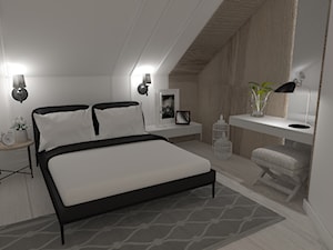 Sypialnia pod skosem - Sypialnia, styl nowoczesny - zdjęcie od 4ideahome