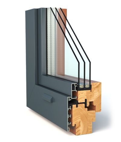 Okna drewniano-aluminiowe - Nowoczesne domy, styl nowoczesny - zdjęcie od Witraż Sp. z o. o. Okna i Drzwi