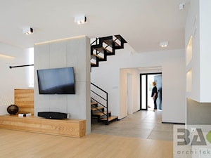 dom na Jurze - Salon, styl nowoczesny - zdjęcie od BAK Architekci