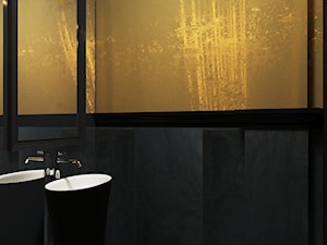 SHOWROOM 2 - Mała z lustrem z marmurową podłogą łazienka, styl glamour - zdjęcie od KBW Architektura & Design