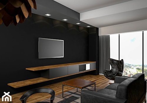 APARTAMENT SKY BLACK - Salon, styl nowoczesny - zdjęcie od KBW Architektura & Design