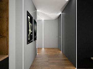 APARTAMENT SKY BLACK - Średni czarny szary hol / przedpokój, styl nowoczesny - zdjęcie od KBW Architektura & Design