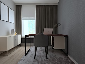 apartament//100m//Andrychów - Średnie szare biuro - zdjęcie od totamstudio