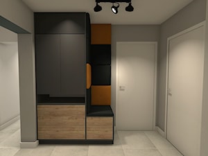 Mieszkanie Bielsko-Biała - Średni szary hol / przedpokój, styl minimalistyczny - zdjęcie od Koenig Studio
