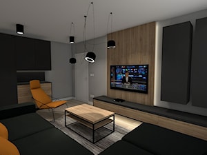 Mieszkanie Bielsko-Biała - Średni szary salon, styl nowoczesny - zdjęcie od Koenig Studio
