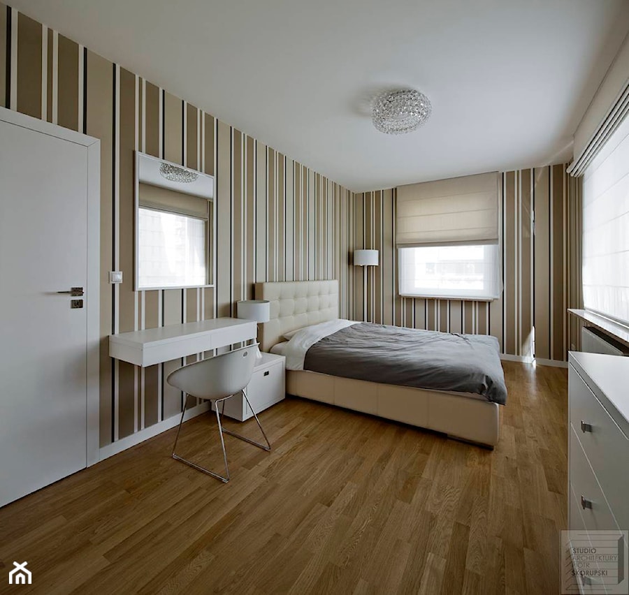 Sypialnia w beżach - zdjęcie od Piotr Skorupski Studio Architektury