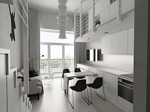 Mieszkanie 25 m² – minimalistyczny loft z grafiką