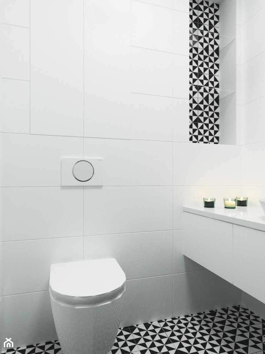 Projekt Mieszkania - Zakładowa Wrocław - Mała łazienka, styl nowoczesny - zdjęcie od Aneta Talarczyk Pracownia Projektowa