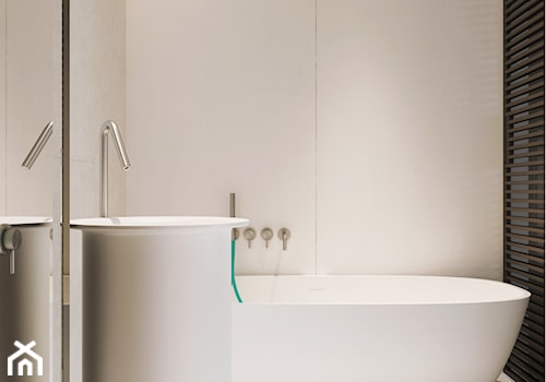 I37.16 | Wilanów, Warszawa PL - Mała bez okna z punktowym oświetleniem łazienka, styl minimalistyczny - zdjęcie od DEKAA Architects