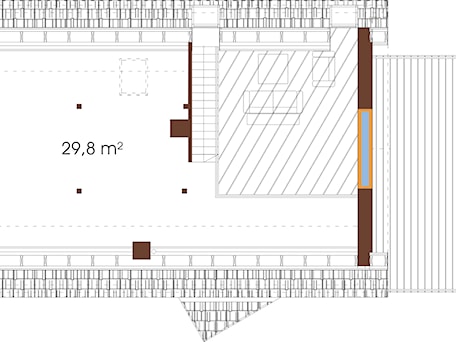 Aranżacje wnętrz - Domy: rzut poddasza - www.projektydomowkb.pl. Przeglądaj, dodawaj i zapisuj najlepsze zdjęcia, pomysły i inspiracje designerskie. W bazie mamy już prawie milion fotografii!