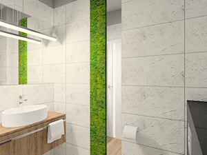 łazienka 2 - Mała na poddaszu bez okna łazienka, styl nowoczesny - zdjęcie od FLUO design