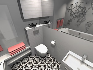 Łazienka - Mała na poddaszu bez okna łazienka, styl minimalistyczny - zdjęcie od by M home