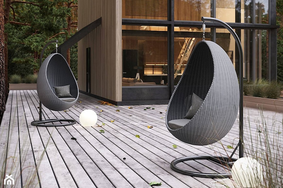 Fotel wiszący kokon - Taras, styl nowoczesny - zdjęcie od Garden Space