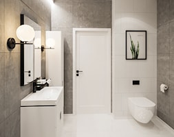 Dom jednorodzinny w Bielsku-Białej - Mała bez okna z lustrem łazienka, styl nowoczesny - zdjęcie od dbg DESIGNS - Homebook