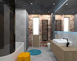 Łazienka Babimost - Średnia z lustrem z punktowym oświetleniem łazienka z oknem, styl nowoczesny - zdjęcie od dbg DESIGNS - Homebook