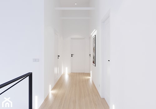 Dom jednorodzinny w Bielsku-Białej - Duży biały hol / przedpokój, styl minimalistyczny - zdjęcie od dbg DESIGNS