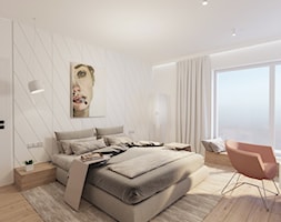 Aranżacja domu w Bielsku-Białej - Średnia biała sypialnia, styl nowoczesny - zdjęcie od dbg DESIGNS - Homebook