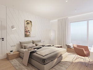 Aranżacja domu w Bielsku-Białej - Średnia biała sypialnia, styl nowoczesny - zdjęcie od dbg DESIGNS