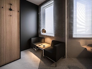 STEO - Małe w osobnym pomieszczeniu z sofą czarne biuro, styl nowoczesny - zdjęcie od ARCHIWYTWÓRNIA Tomek Pytel