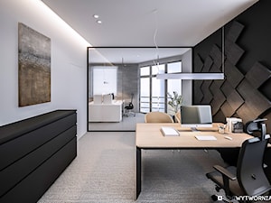 STEO - Średnie czarne szare biuro, styl nowoczesny - zdjęcie od ARCHIWYTWÓRNIA Tomek Pytel