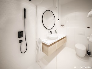 Minimalistyczna biała łazienka - zdjęcie od ARCHIWYTWÓRNIA Tomek Pytel
