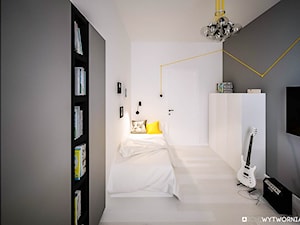 3 MAJA - Średni biały szary pokój dziecka dla nastolatka dla chłopca dla dziewczynki, styl skandynawski - zdjęcie od ARCHIWYTWÓRNIA Tomek Pytel