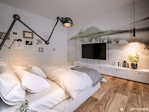 Piotra Skargi - Duża biała sypialnia, styl skandynawski - zdjęcie od ARCHIWYTWÓRNIA Tomek Pytel
