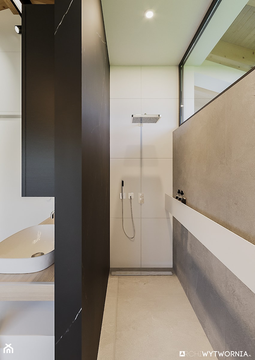 BOLONIA - Średnia z punktowym oświetleniem łazienka, styl nowoczesny - zdjęcie od ARCHIWYTWÓRNIA Tomek Pytel