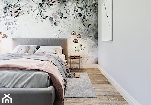 Borki - Średnia szara sypialnia, styl nowoczesny - zdjęcie od ARCHIWYTWÓRNIA Tomek Pytel