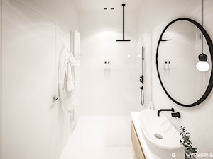Minimalistyczna biała łazienka - zdjęcie od ARCHIWYTWÓRNIA Tomek Pytel
