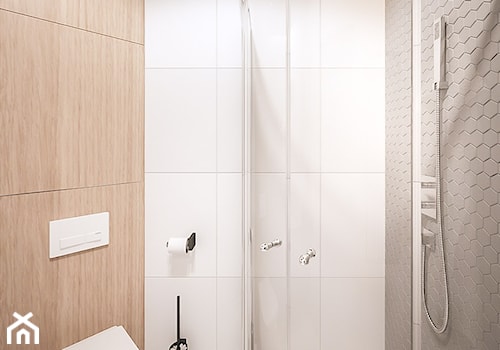 STEO - Mała bez okna łazienka, styl nowoczesny - zdjęcie od ARCHIWYTWÓRNIA Tomek Pytel