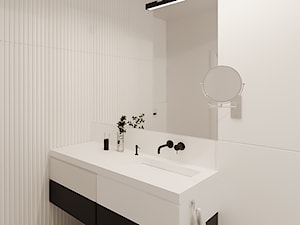 1 MAJA - Mała bez okna z lustrem łazienka, styl nowoczesny - zdjęcie od ARCHIWYTWÓRNIA Tomek Pytel