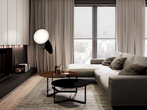 Mieszkanie Warszawa - Mały biały salon, styl minimalistyczny - zdjęcie od Mezzo Studio