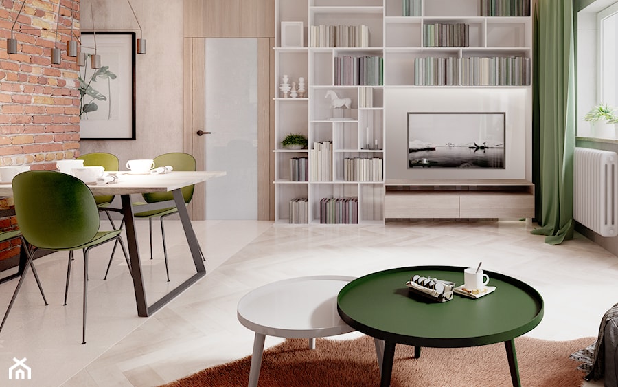 Mieszkanie Gdynia Śródmieście - Salon, styl nowoczesny - zdjęcie od Mezzo Studio