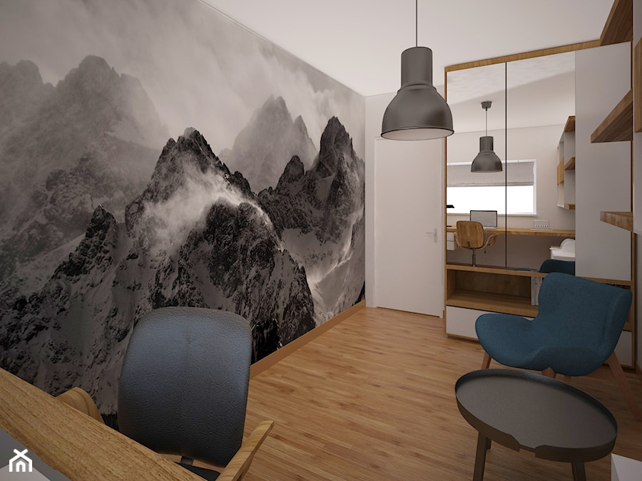 Mieszkanie w bloku - Biuro, styl skandynawski - zdjęcie od PUKU STUDIO